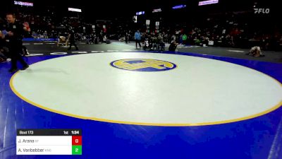 126 lbs Round Of 32 - Jay Arana, San Fernando (LA) vs Alek Vanbebber, Kingsburg (CS)