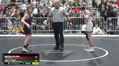 100 lbs Champ. Round 1 - Rhett Kelly, Fort Scott Wrestling Club vs Keaton Nelson, Manhattan