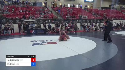 115 lbs Cons 8 #2 - Lilly Quintanilla, Thermopolis Wrestling Club vs Malia Ottow, Ascend Wrestling Academy