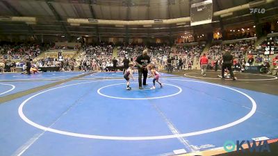 43 lbs Round Of 32 - Blakelee Lewis, Weatherford Youth Wrestling vs Jenson Sisco, Owasso Takedown Club