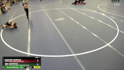 Semifinal - Ben Newman, Scott West Panthers Wrestling Club vs Sawyer Horton, Centennial Youth Wrestling