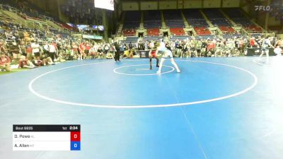 145 lbs Cons 16 #2 - Daishun Powe, Alabama vs Avery Allen, Montana