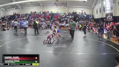 80 lbs Round 1 - McKenna Penix, Cane Bay Cobras vs Gabriel Daniel, Pelion Youth Wrestling