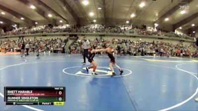 70 lbs Quarterfinal - Rhett Marable, Platte County Wrestling Club-AAA vs Gunner Singleton, Kirksville Wrestling Club-AA