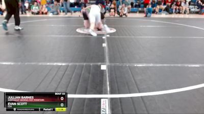 143 lbs Cons. Semi - Jullian Barnes, Northeast Georgia Mat Monstars vs Evan Scott, C2X