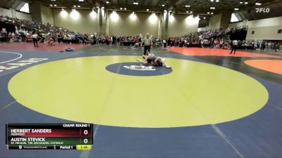 120 lbs Champ. Round 1 - Herbert Sanders, Piedmont vs Austin Stevick, St. Michael The Archangel Catholic