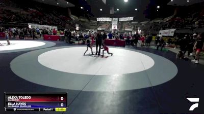 55 lbs Semifinal - Alexa Toledo, California vs Ella Hayes, California Grapplers