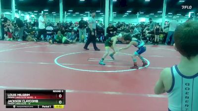 56 lbs Round 5 (10 Team) - Jackson Claycomb, Finger Lakes Elite vs Louis Milgrim, Finger Lakes Elite White