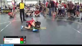 75 lbs Finals (8 Team) - Benjamin Milam, Untouchables White vs Adonis Washington, American Gladiators-Red