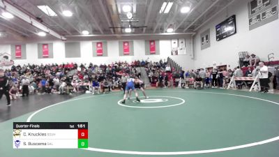 126 lbs Quarterfinal - Chase Knuckles, Souhegan vs Spencer Buscema, Salem