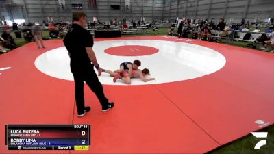 94 lbs Placement Matches (8 Team) - Luca Butera, Pennsylvania Red vs Bobby Lima, Oklahoma Outlaws Blue