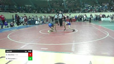 80 lbs 3rd Place - Dawson Beckley, Team Tulsa Wrestling Club vs Bryson Mcqueen, Lincoln Christian