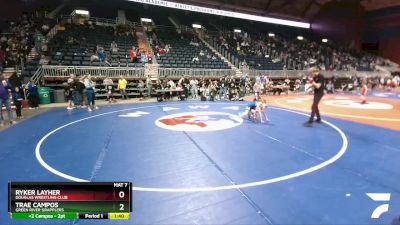 49 lbs Champ. Round 1 - Ryker Layher, Douglas Wrestling Club vs Trae Campos, Green River Grapplers