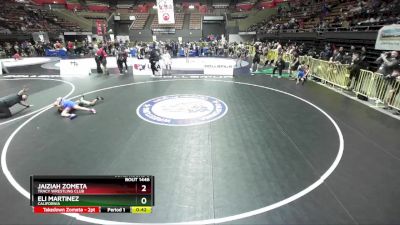 98 lbs Cons. Round 3 - Jaiziah Zometa, Tracy Wrestling Club vs Eli Martinez, California