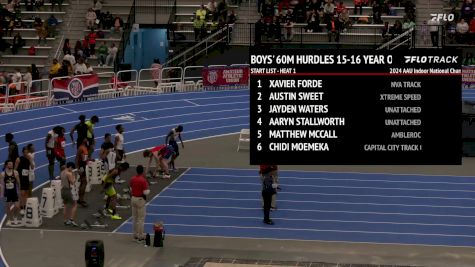 Youth Boys' 60m Hurdles, Finals 1 - Age 15-16