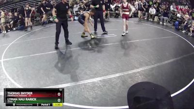 120 lbs Quarterfinals (8 Team) - Thomas Snyder, Minnesota Maroon vs Lyman Nau Rarick, Utah