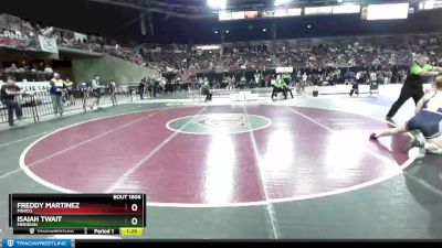 182 lbs Quarterfinal - Isaiah Twait, Meridian vs Freddy Martinez, Minico