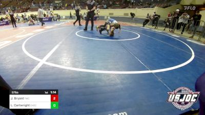 57 lbs Quarterfinal - Jolee Kait Bryant, Tuttle Wrestling Club vs Laneigh Jo Cartwright, Choctaw Ironman Youth Wrestling