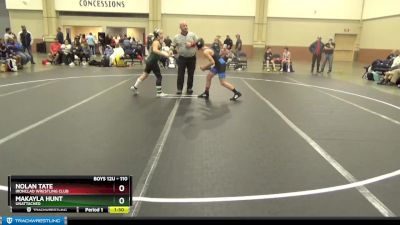 110 lbs Round 3 - Makayla Hunt, Unattached vs Nolan Tate, Ironclad Wrestling Club