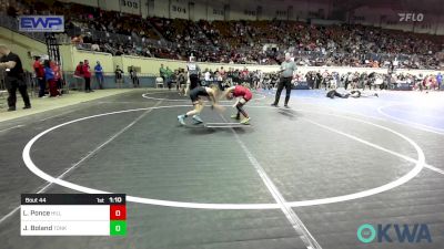 55 lbs Quarterfinal - Logan Ponce, Hilldale Youth Wrestling Club vs Jett Boland, Tonkawa Takedown Club