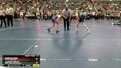 91 lbs Cons. Round 1 - Harper Welch, Ubasa Wrestling Academy vs Addison Neal, The Best Wrestler