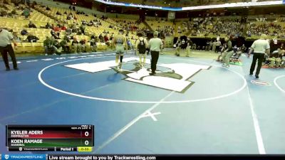 150 Class 3 lbs Cons. Round 2 - Kyeler Aders, Farmington vs Koen Ramage, Hannibal