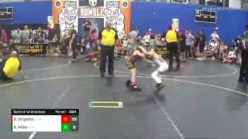 64 lbs Semis & 1st Wrestleback (8 Team) - Gunner Singleton, Funky Fire vs Kameron Miller, ARES Black