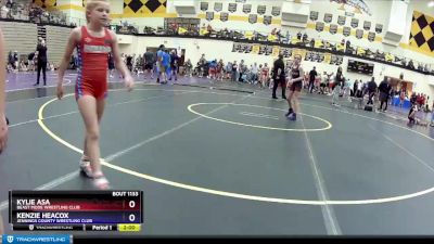 75 lbs Round 2 - Kylie Asa, Beast Mode Wrestling Club vs Kenzie Heacox, Jennings County Wrestling Club