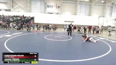 116 lbs Cons. Round 4 - Damian Tebano, Shaker Youth Wrestling vs Christopher Molina, Club Not Listed