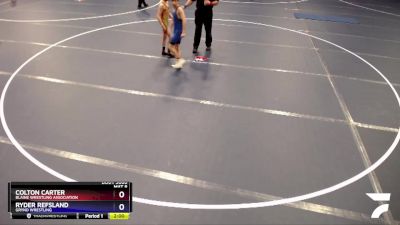 98 lbs Semifinal - Colton Carter, Blaine Wrestling Association vs Ryder Refsland, Grynd Wrestling