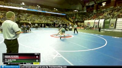 138 Class 4 lbs 3rd Place Match - Aidan Schoen, Lafayette (Wildwood) vs Ty Shelton, Timberland