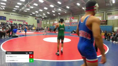 140 lbs Quarterfinal - Regino Raiz, Buchanan vs Jesus Loreto, Dinuba