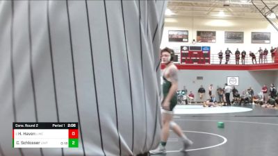 174 lbs Cons. Round 2 - Hunter Haven, Limestone vs Crosby Schlosser, UW-Parkside