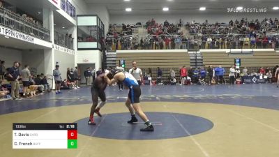 133 lbs Consi Of 16 #1 - Takeo Davis, Gardner-Webb vs Cole French, Buffalo