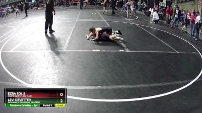 85 lbs Cons. Round 3 - Levi DeVetter, Iron Hawk Wrestling Academy vs Ezra Solis, Cozad Wrestling Club