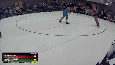 218 lbs Round 6 (8 Team) - Joseph Monge, Iowa PWC vs Noah Mathis, Kansas Rattlers