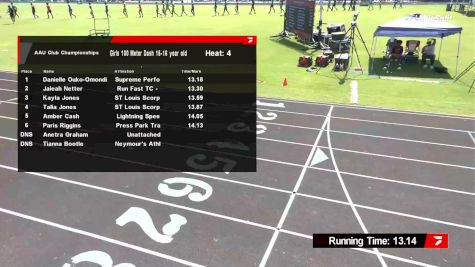 Youth Girls' 100m, Prelims 5 - Age 15-16