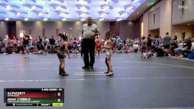 53 lbs Round 5 - Aj Puckett, Alpha Elite vs Noah Curbelo, Terminator Wrestling Academy