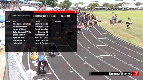 Youth Boys' 200m, Semi-Finals 12 - Age 15-16