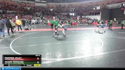 105 lbs Champ. Round 2 - Maddie Meddaugh, Pec-Argyle Youth Wrestling vs Makenna Jolley, Kenosha Wrestling Academy