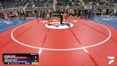 63 lbs Cons. Round 1 - Ryder Gray, Moorcroft Mat Masters Wrestling Club vs Maddox Witt, High Plains Thunder Wrestling Club