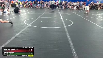 110 lbs Finals (2 Team) - Kayden Dragoo, Killer Elite vs Cane Tharp, Lake WC