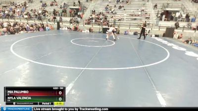 50 lbs Semifinal - Mia Palumbo, IL vs Nyla Valencia, CA