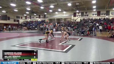 170 lbs Cons. Round 3 - William Gerhold, Center Point-Urbana vs Garrison Gillihan, West Delaware, Manchester