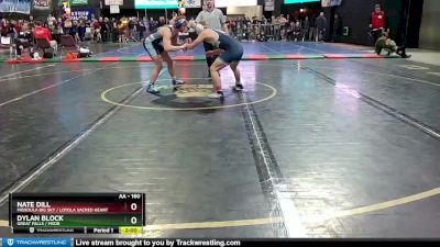 AA - 160 lbs Champ. Round 1 - Nate Dill, Missoula Big Sky / Loyola Sacred Heart vs Dylan Block, Great Falls / MSDB