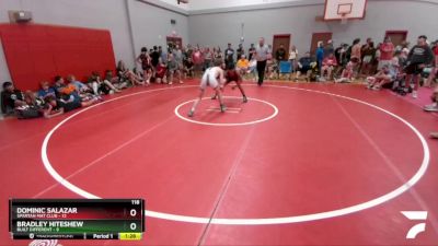 118 lbs Round 4 (6 Team) - Bradley Hiteshew, Built Different vs Dominic Salazar, Spartan Mat Club