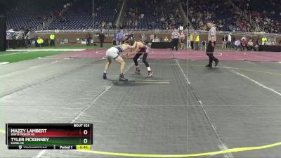 D4-106 lbs Cons. Round 3 - Tyler McKenney, Capac HS vs Mazzy Lambert, White Pigeon HS