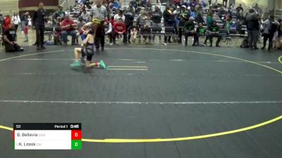 53 lbs Champ. Round 1 - Kelly Leask, Dundee MI vs Brady Bellavia, Donahue Wrestling Academy