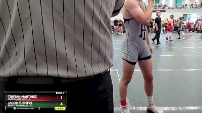 126 lbs Round 3 (6 Team) - Jacob Fuentes, Beebe Trained Blue vs Tristan Martinez, Finger Lakes Elite