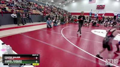 63-67 lbs Round 1 - Cooper Walker, PVBC Warriors vs Gabriel Marquez, Platte Valley Jr Wrestling